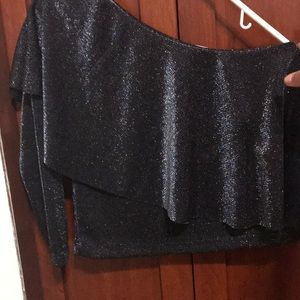 Zara One Shoulder Sparkling Top - brand new